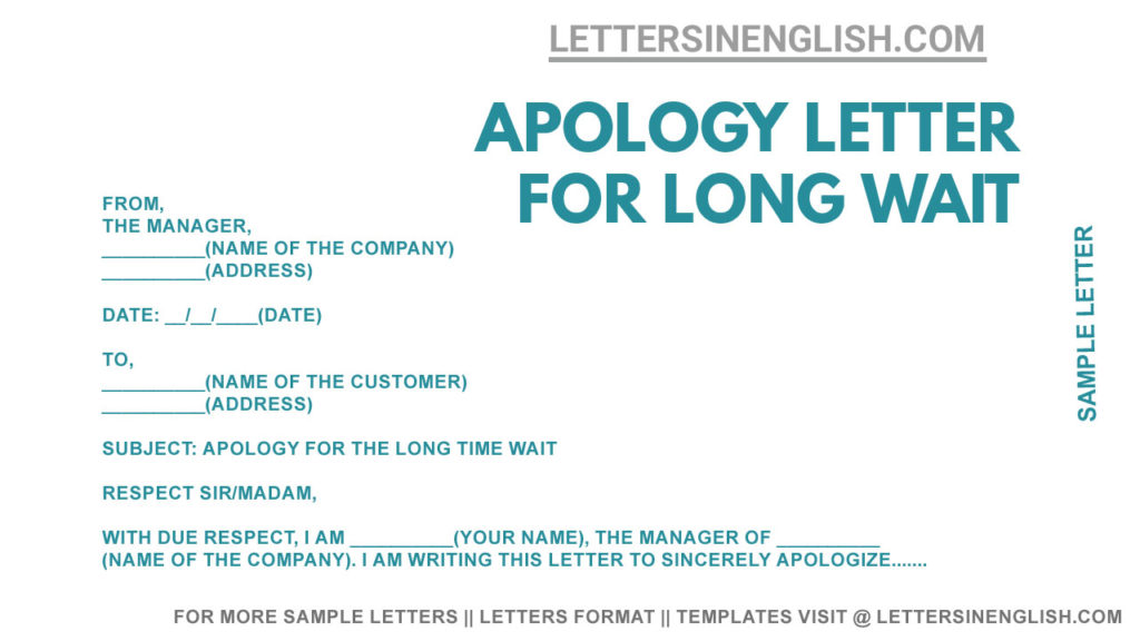 How To Apologize To A Customer For Long Time Wait sample apology letter for long wait times