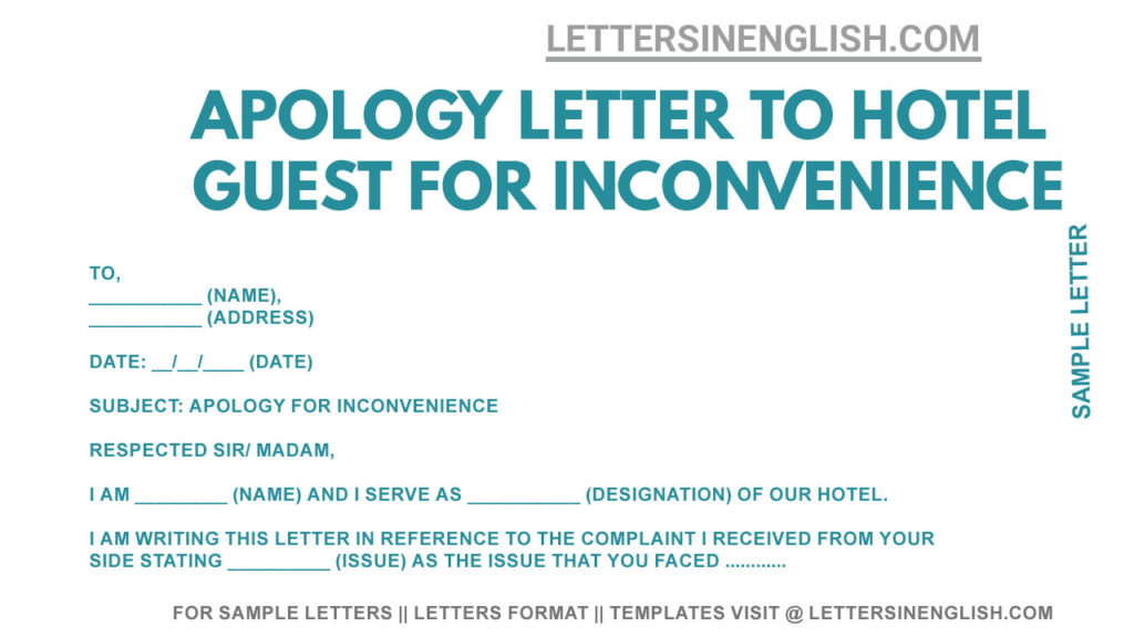 apology letter for poor service at hotel , letter of apology for poor service at hotel