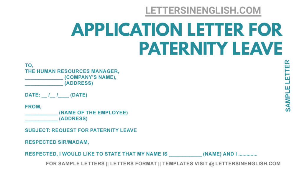 sample letter requesting paternity leave, letter asking for issuance paternity leave, sample letter for sanction of paternity leave