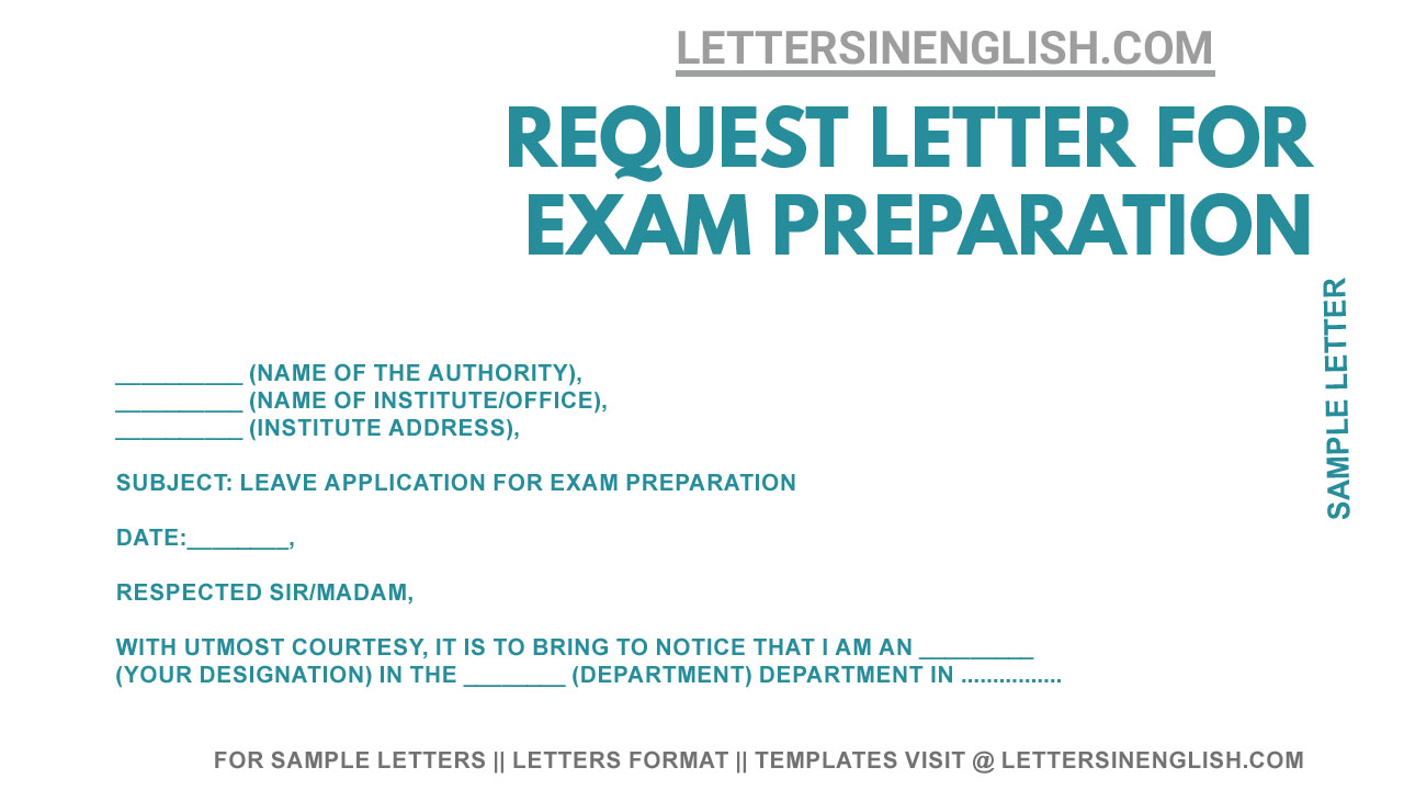 leave application letter for office for exam