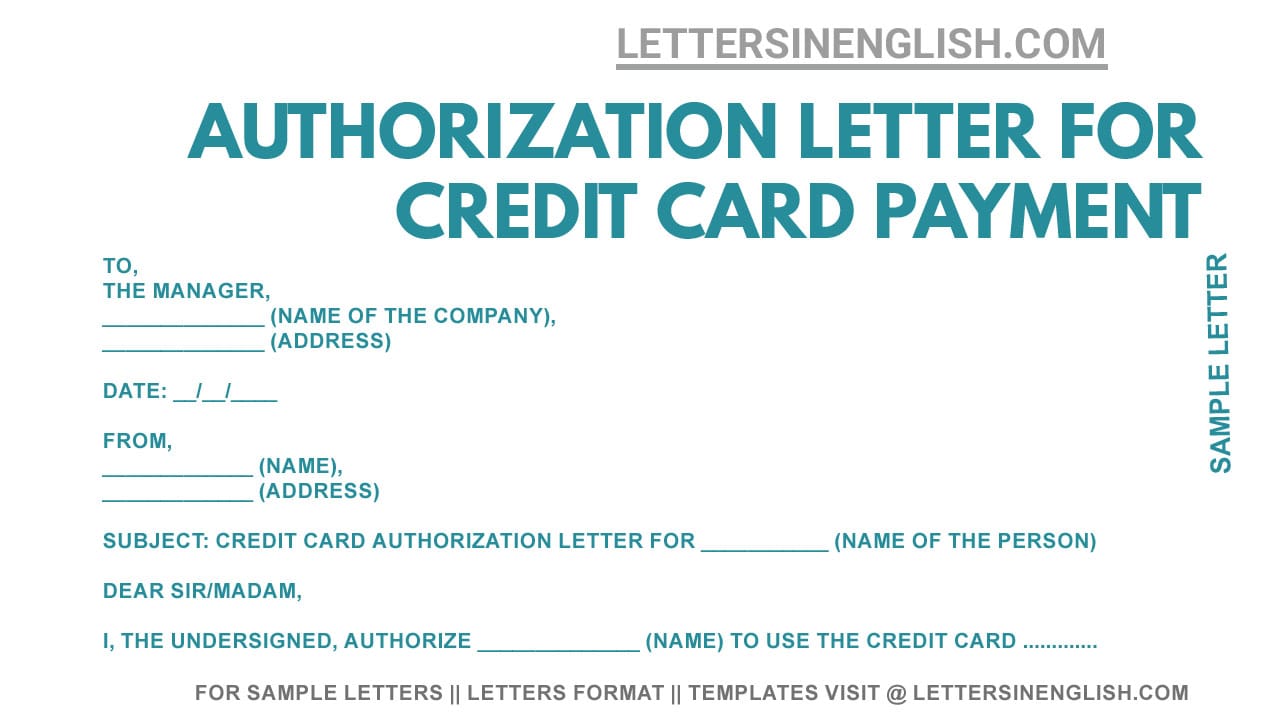 authorization letter for air ticket credit card sample, authorization letter to use credit card on my behalf format, air ticket authorization letter