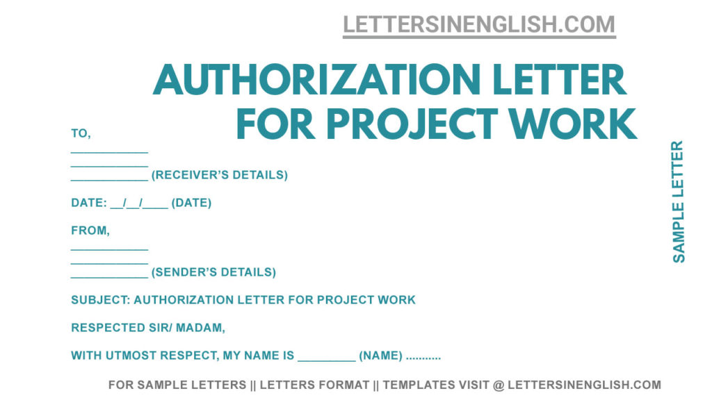 sample letter for authorization for project work, letter for authorization for project work, authorization letter for project work