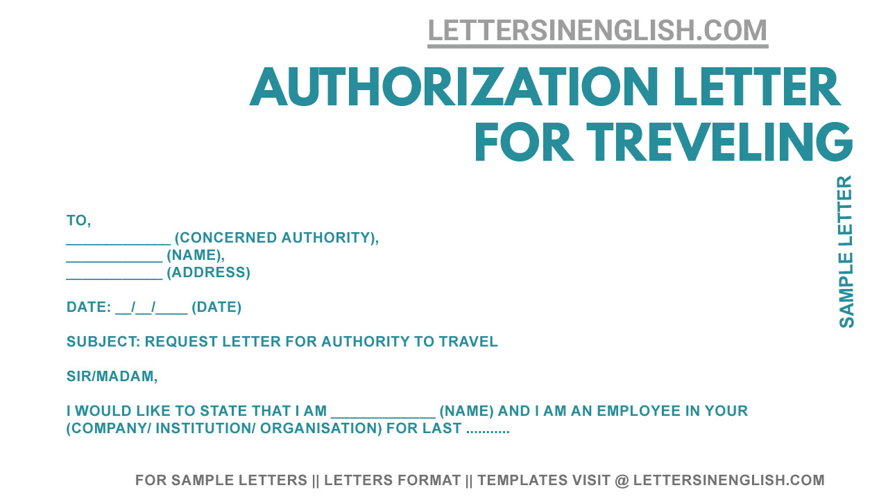 travel authorization letter template