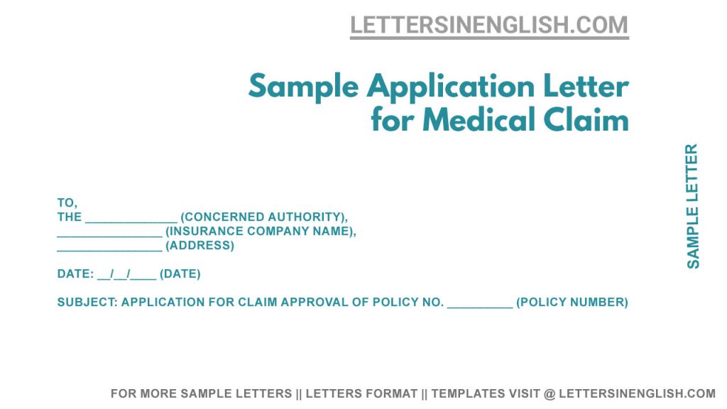 letter to the health insurance company for claim approval sample letter for health insurance claim approval