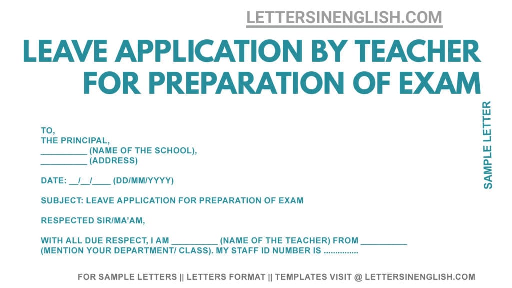 Request Letter for Experience Certificate for Teacher Sample Letter