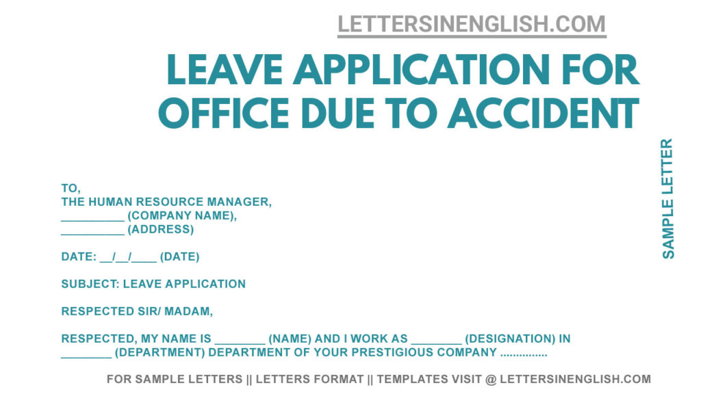 sample letter to hr requesting leave due to accident, letter requesting leave due to accident