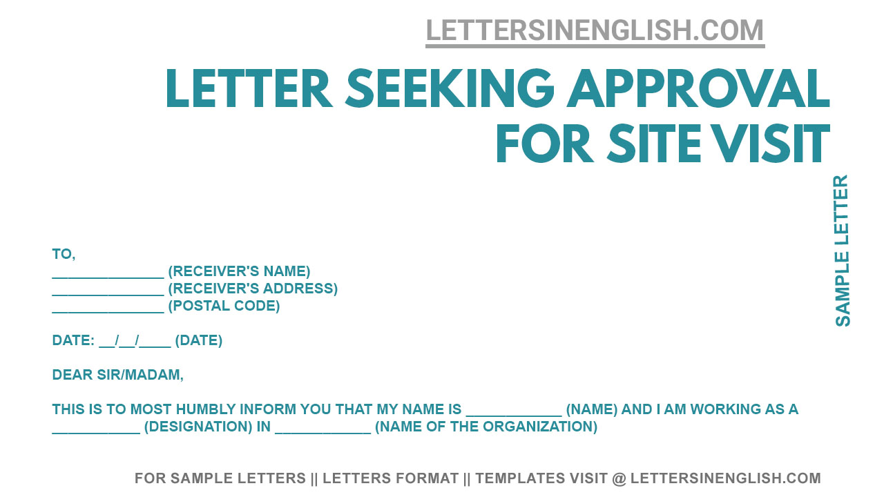 request for site visit sample letter