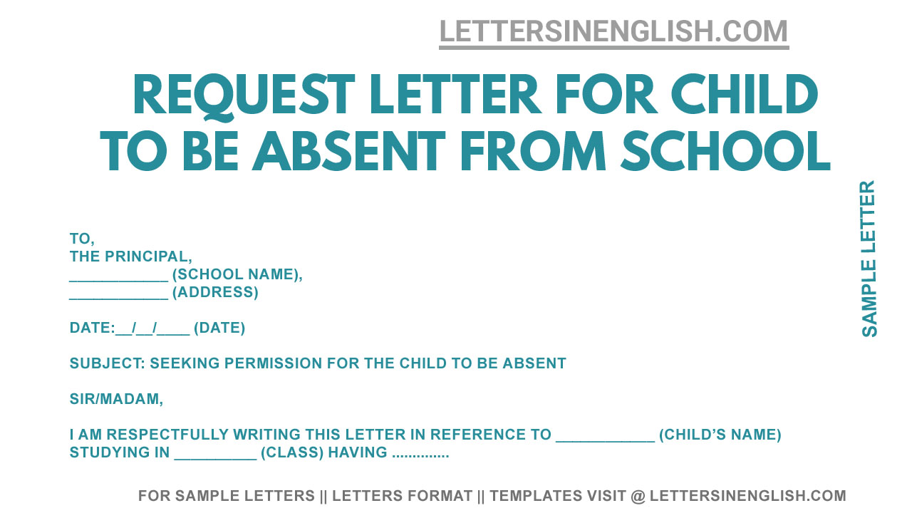 Request Letter Asking Permission for Child to be Absent from