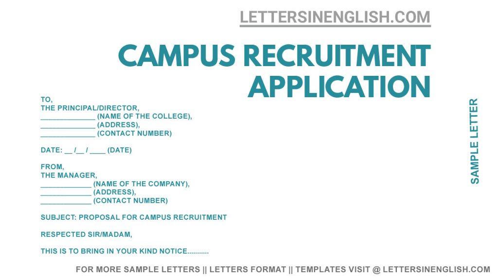Request Letter to College For Campus Recruitment