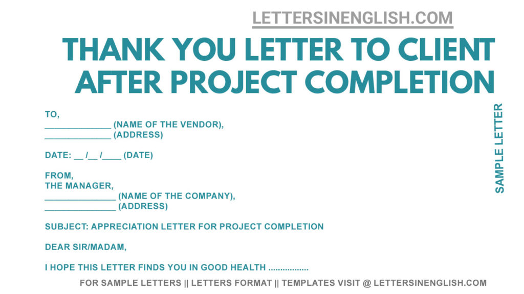 thank you letter to client after project completion, sample thank you letter to client after project completion, thank you letter to customer after project completion