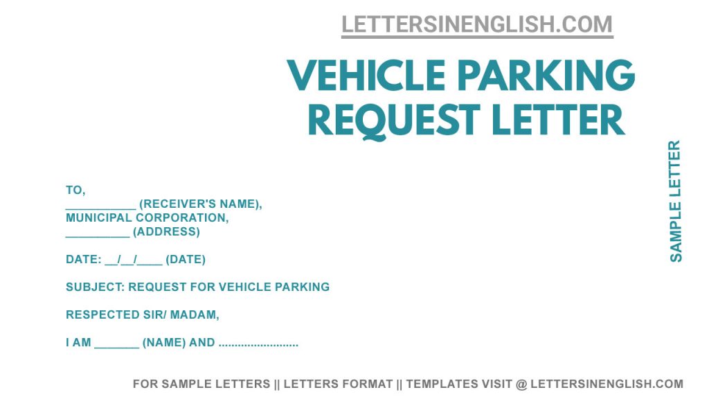 sample letter requesting for parking place, letter requesting for vehicle parking