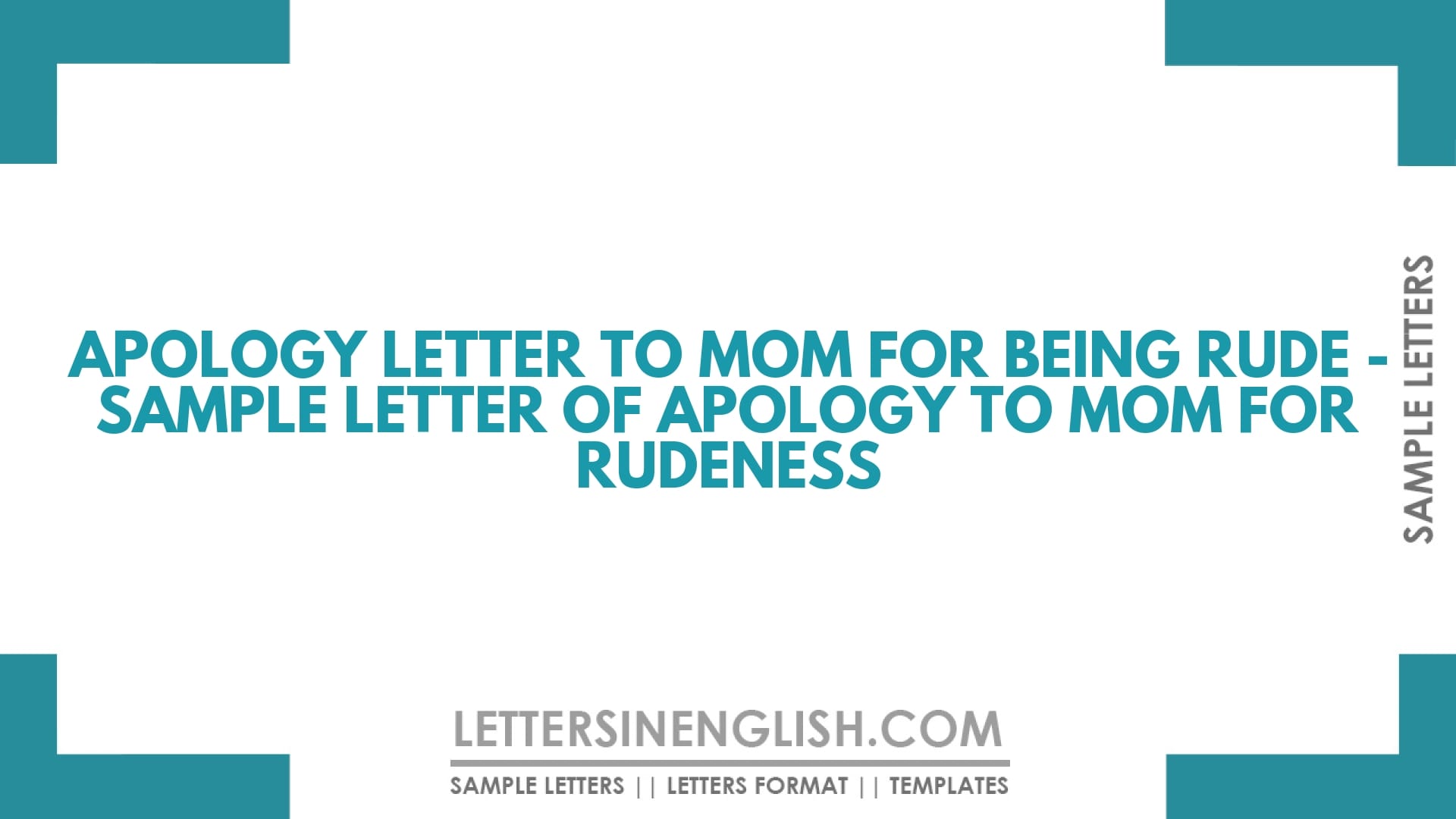 Apology Letter to Mom for Being Rude – Sample Letter of Apology to Mom for Rudeness