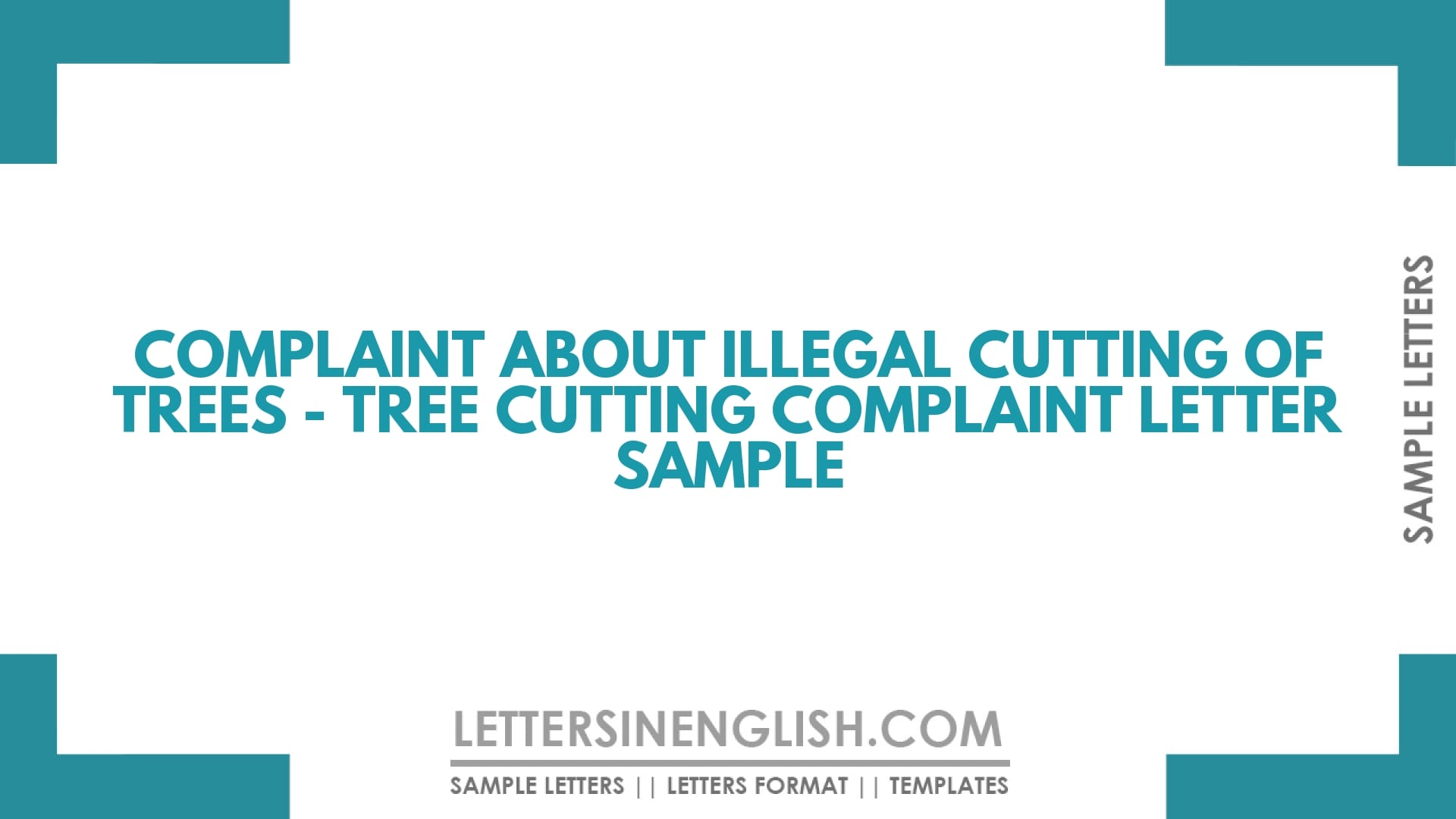 Complaint about Illegal Cutting of Trees – Tree Cutting Complaint Letter Sample