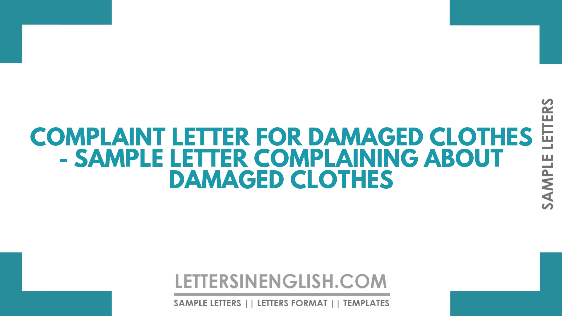 Complaint Letter for Damaged Clothes – Sample Letter Complaining About Damaged Clothes