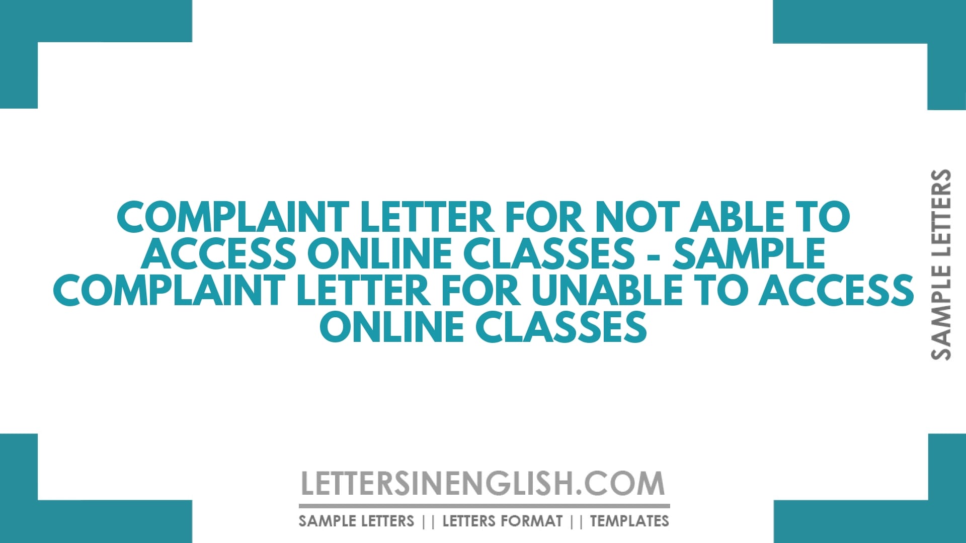 Complaint Letter for Not Able to Access Online Classes – Sample Complaint Letter for Unable to Access Online Classes