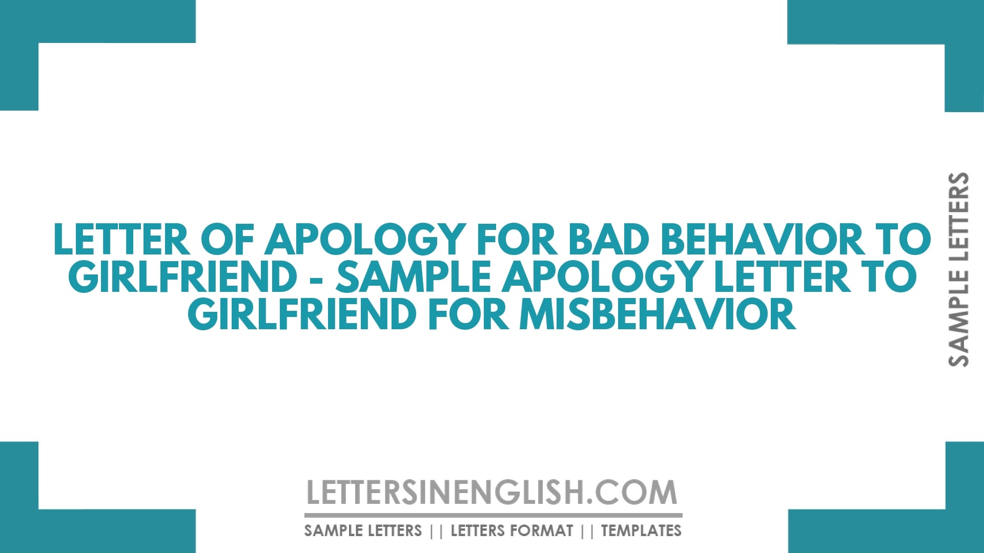 Letter of Apology for Bad Behavior to Girlfriend – Sample Apology Letter to Girlfriend for Misbehavior