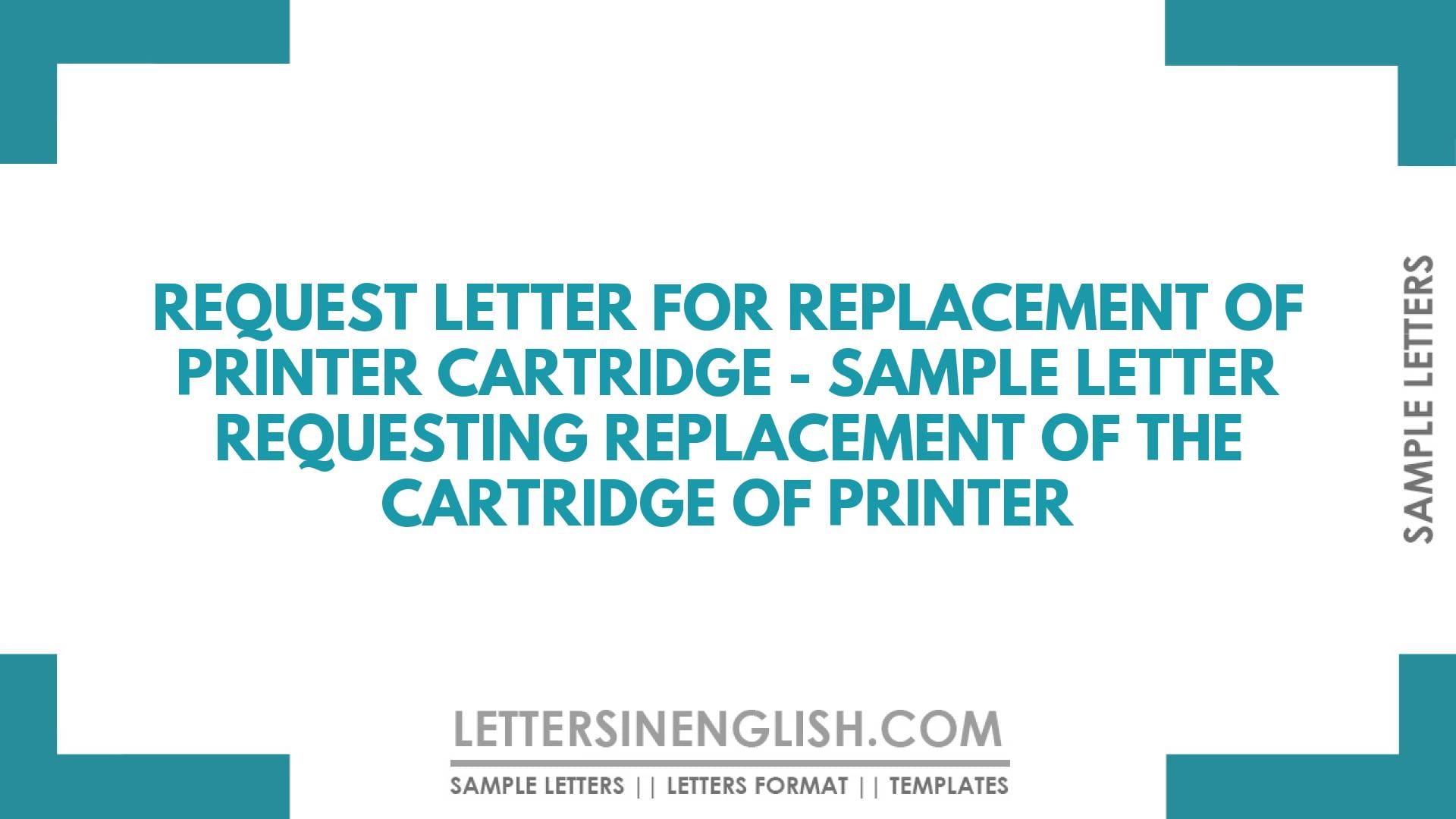 Printer Request Letter