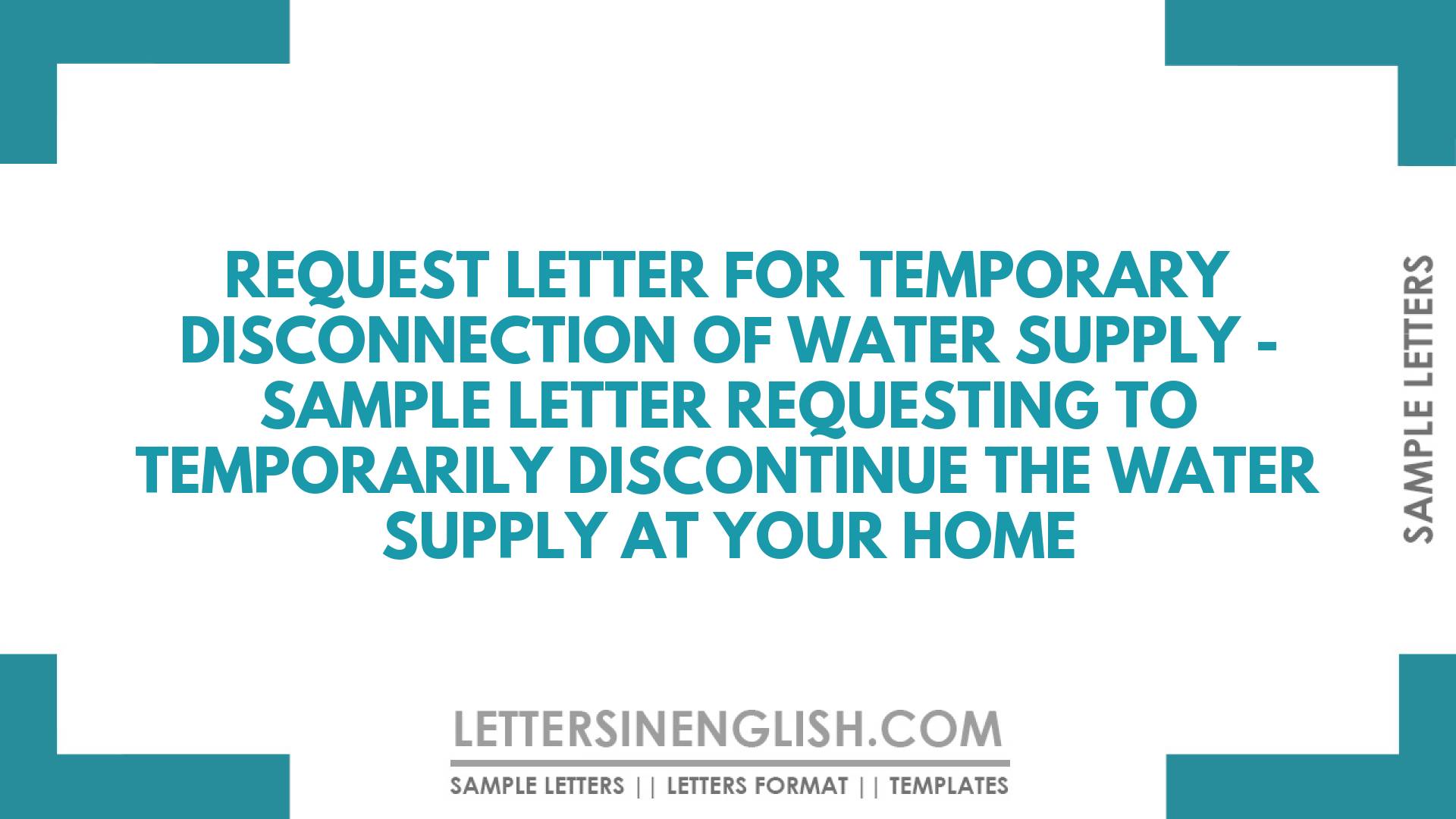 Sample Letter Of Disconnection Of Utilities sample-letter-of-disconnection-of-utilities