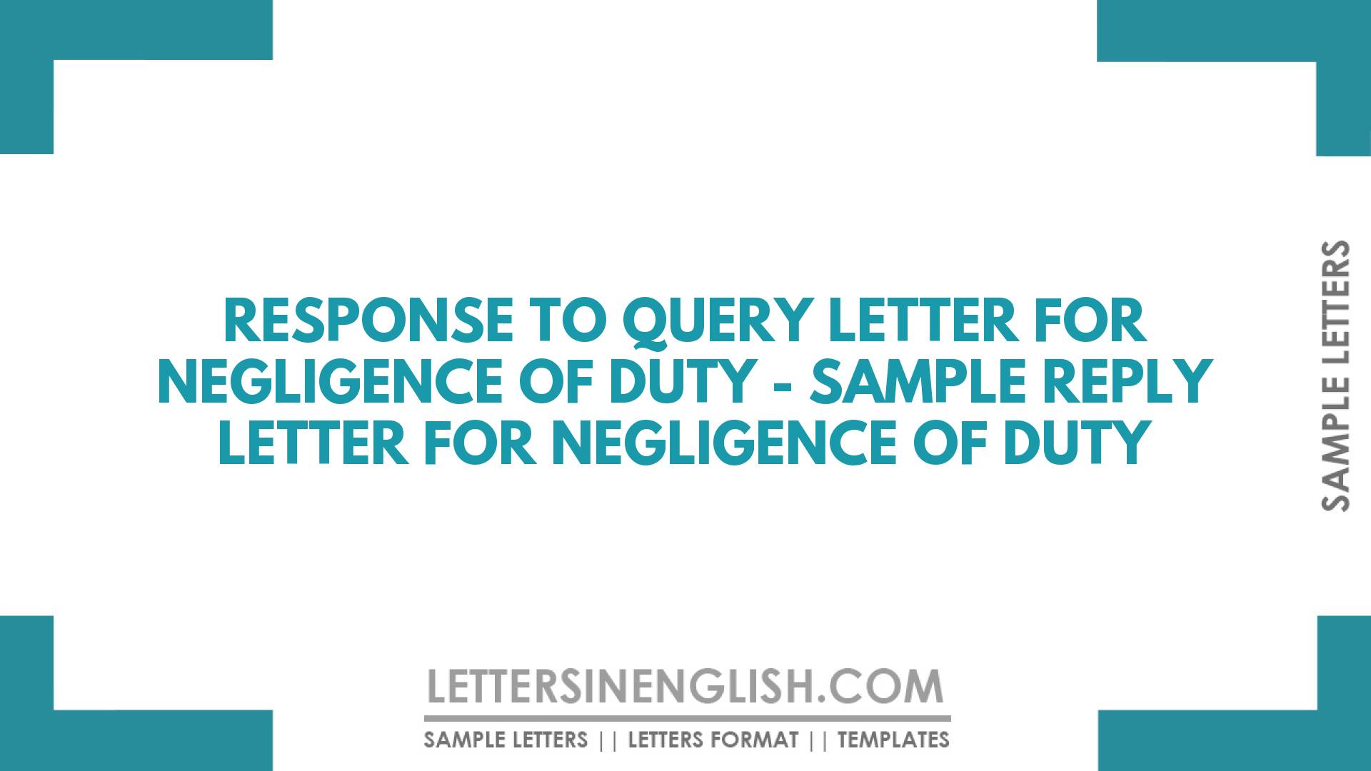 Response To Query Letter For Negligence Of Duty Sample Reply Letter response-to-query-letter-for-negligence-of-duty-sample-reply-letter