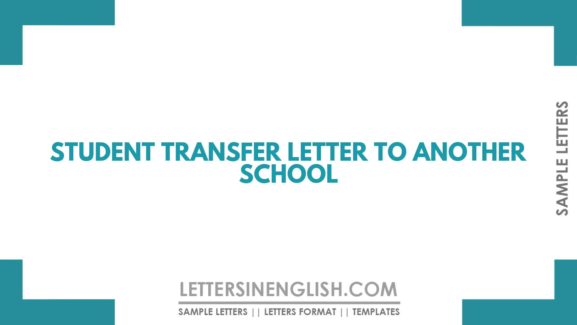 Student Transfer Letter To Another School